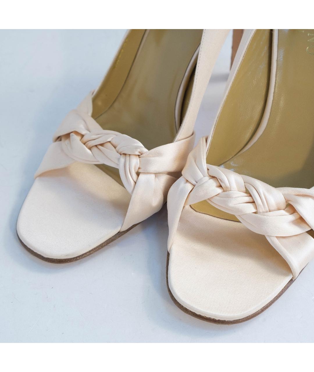 VALENTINO Розовые текстильные туфли, фото 3