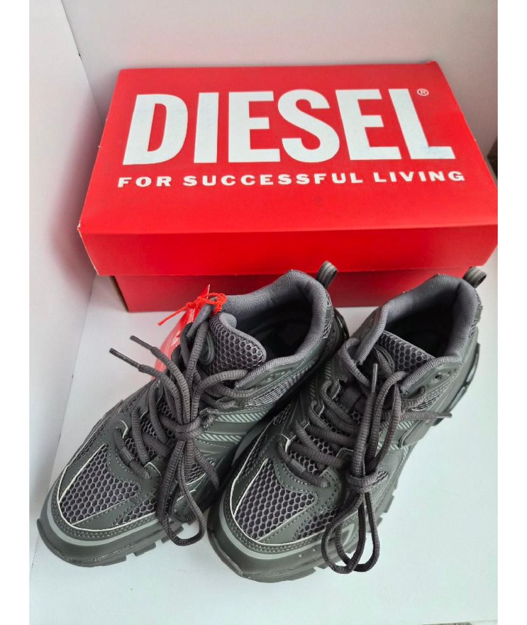 DIESEL Черные текстильные кроссовки, фото 6