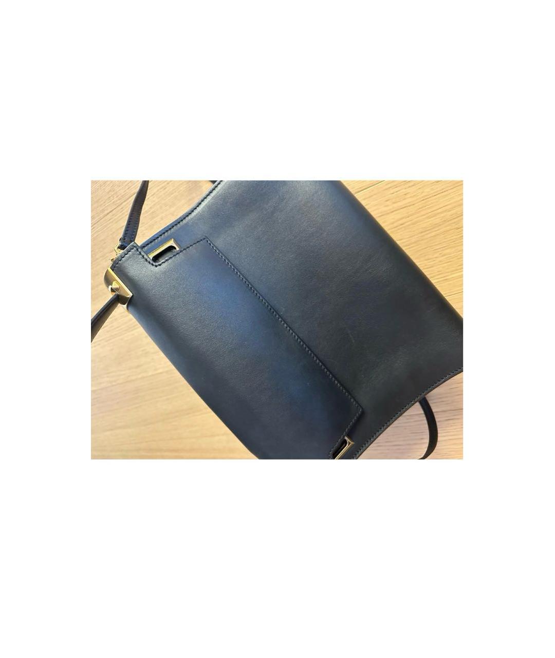 VALENTINO Черная кожаная сумка через плечо, фото 3