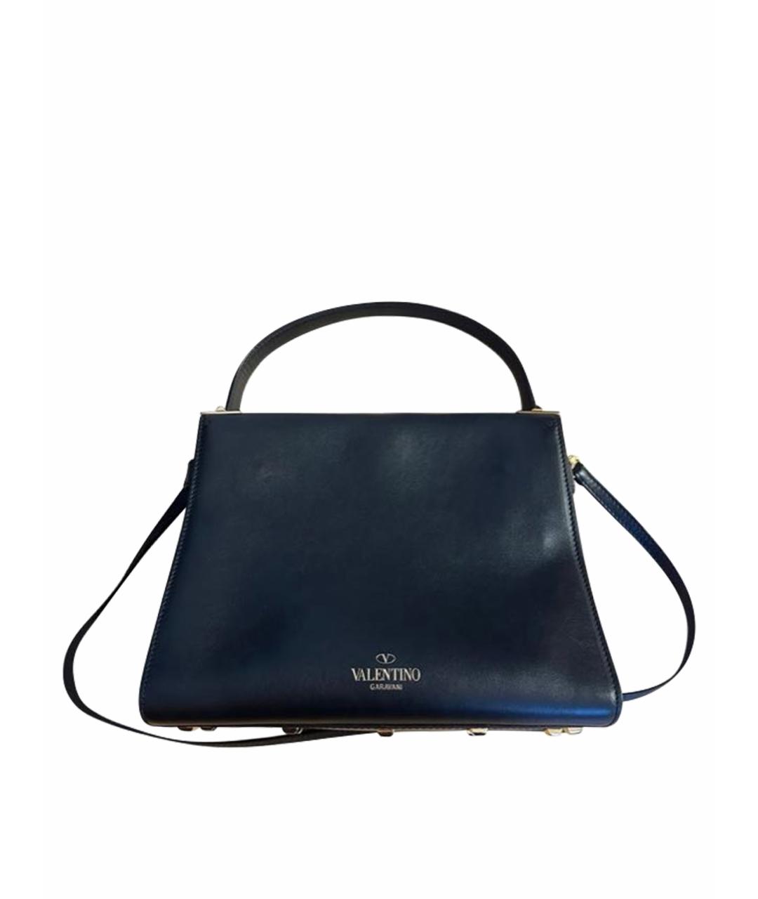 VALENTINO Черная кожаная сумка через плечо, фото 1