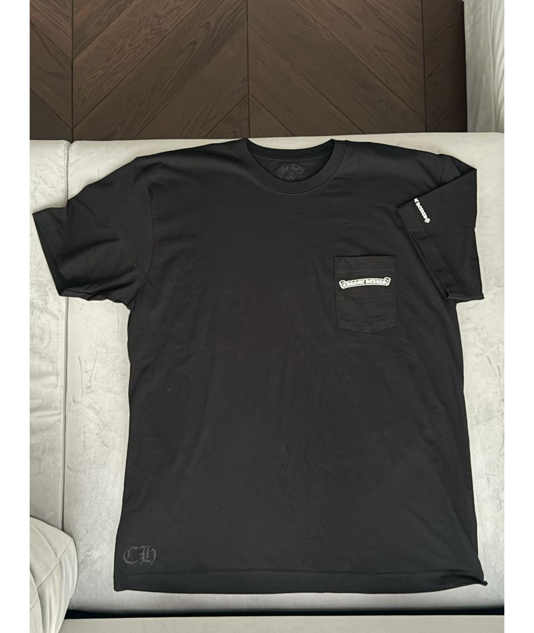 CHROME HEARTS Черная хлопковая футболка, фото 6