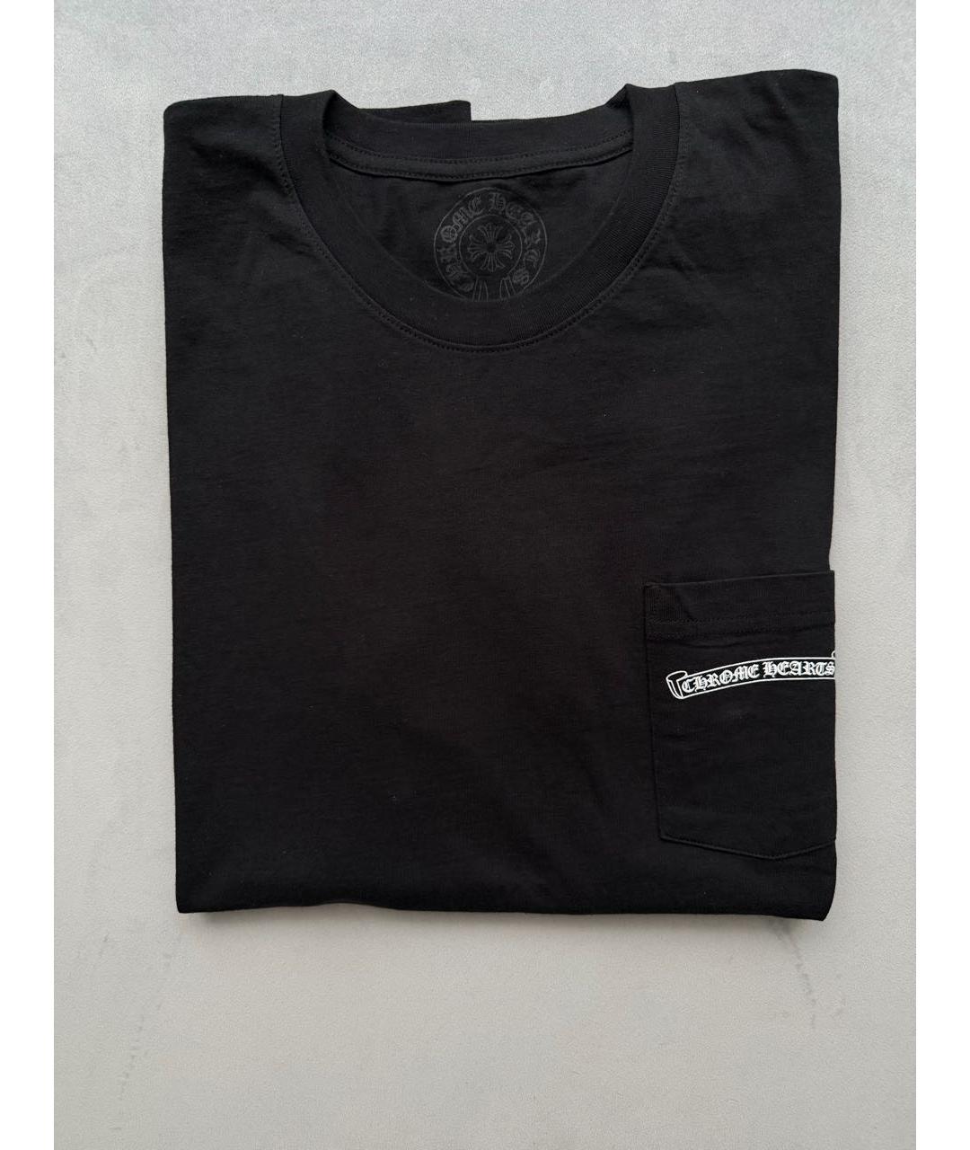 CHROME HEARTS Черная хлопковая футболка, фото 3