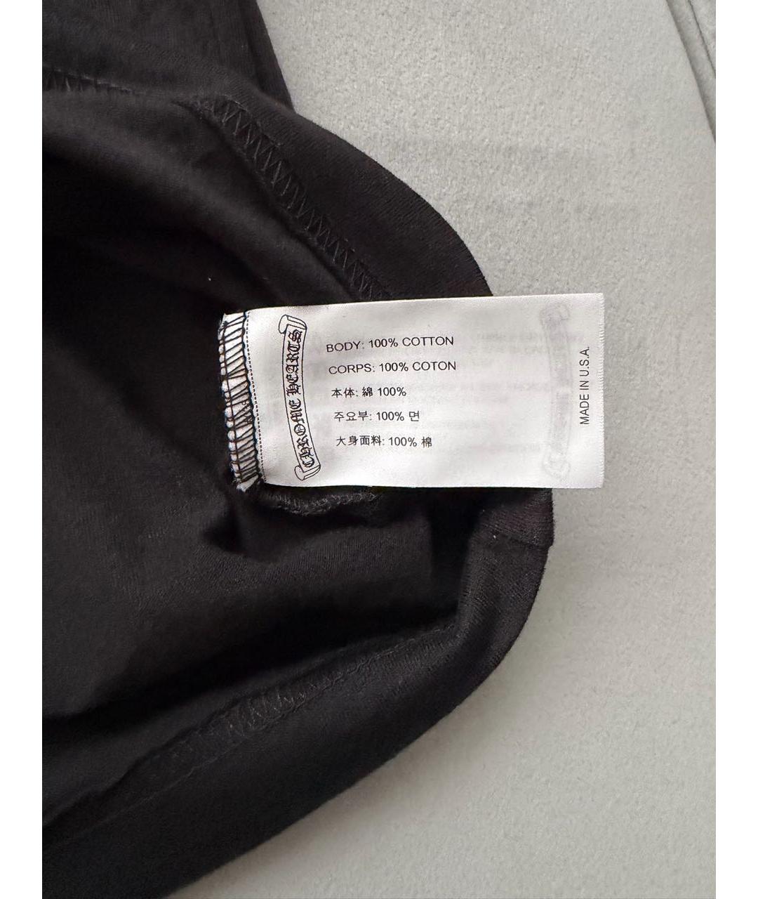 CHROME HEARTS Черная хлопковая футболка, фото 5