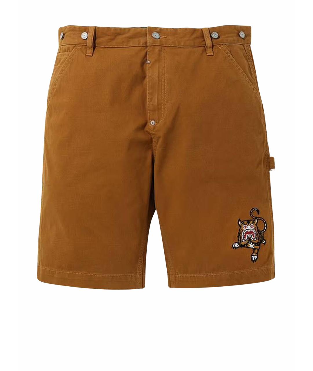 BAPE Коричневые хлопковые шорты, фото 1