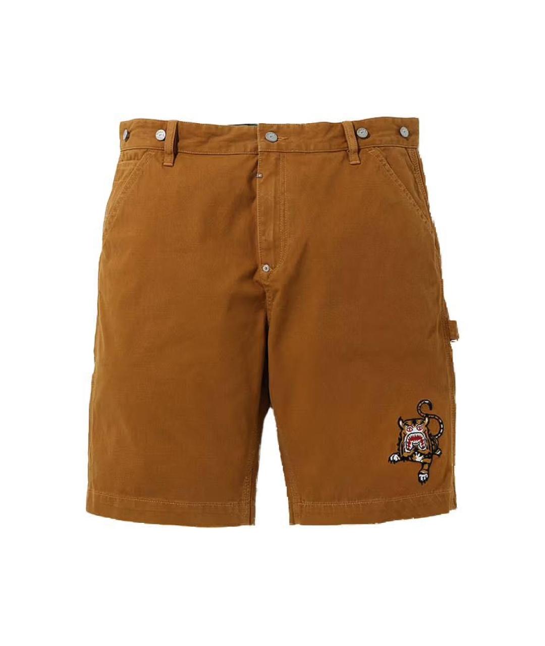 BAPE Коричневые хлопковые шорты, фото 4