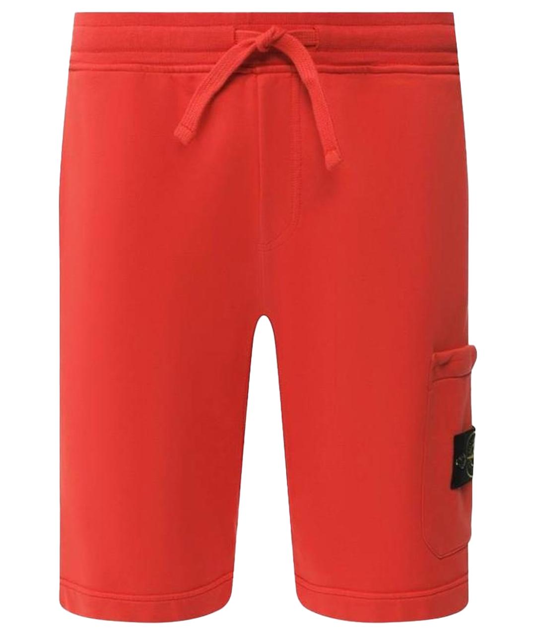 STONE ISLAND Красные хлопковые шорты, фото 1