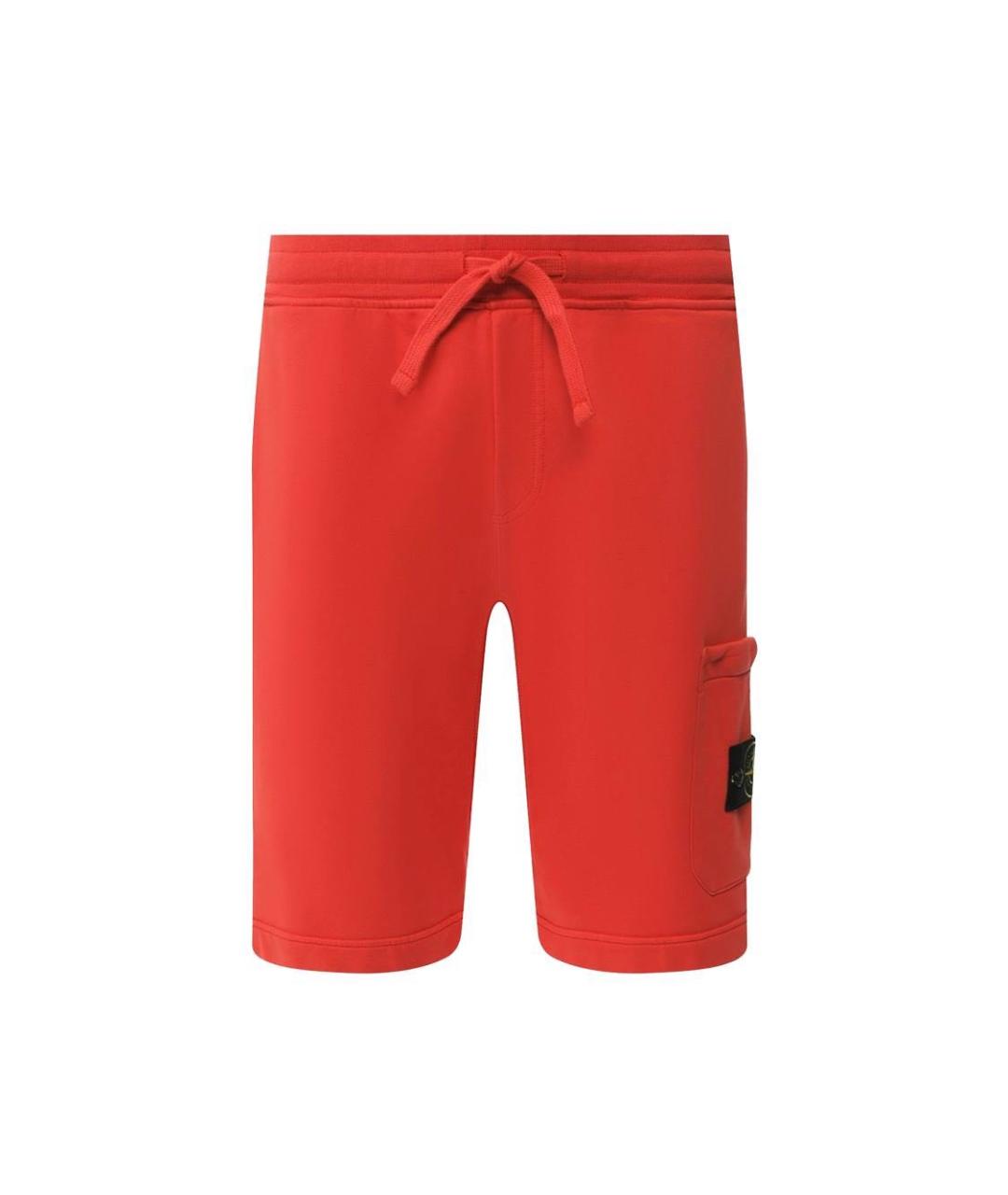 STONE ISLAND Красные хлопковые шорты, фото 4