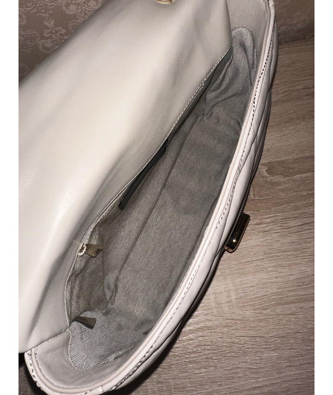 FURLA Бежевая кожаная сумка через плечо, фото 4