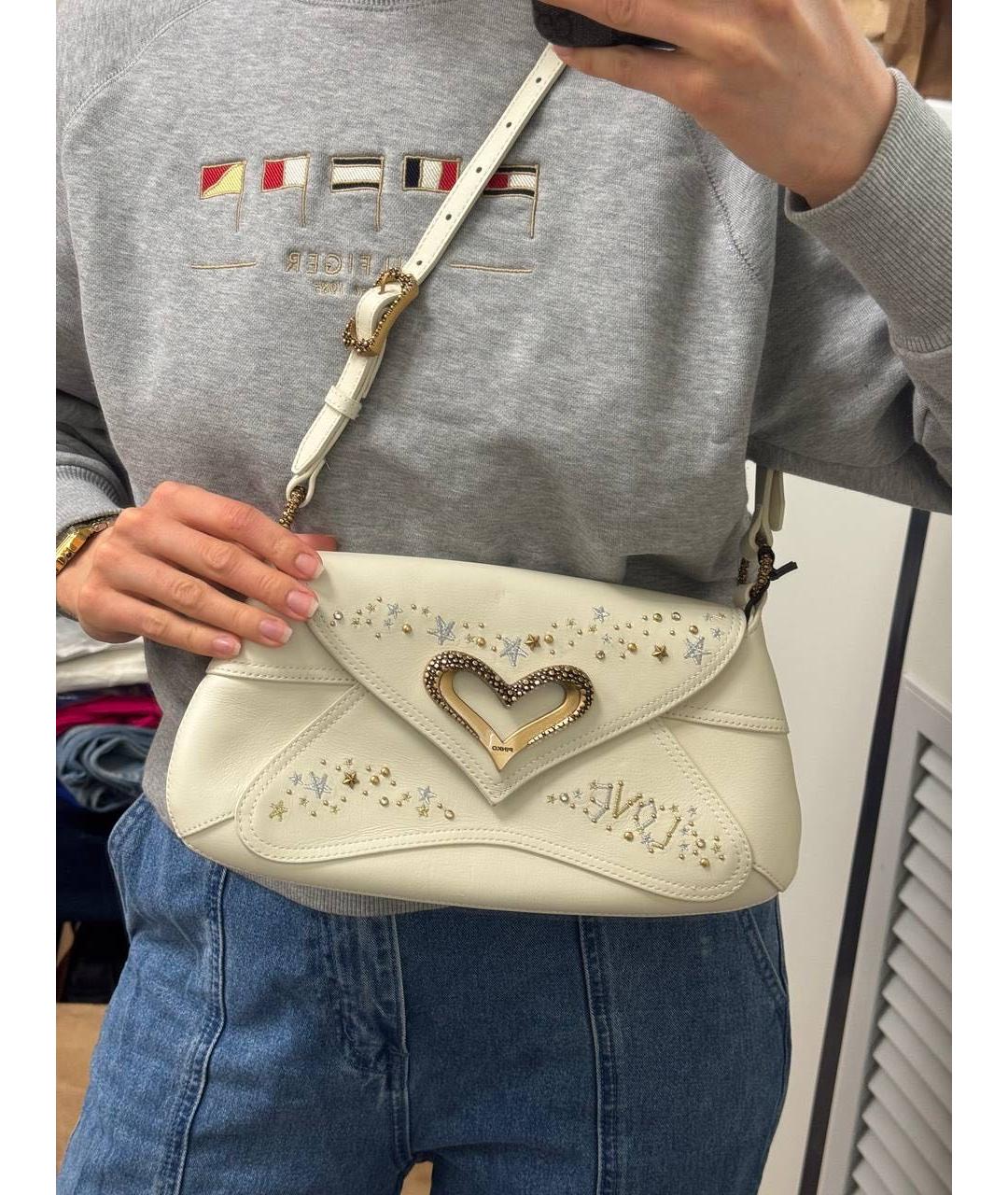 PINKO Белая сумка через плечо, фото 3