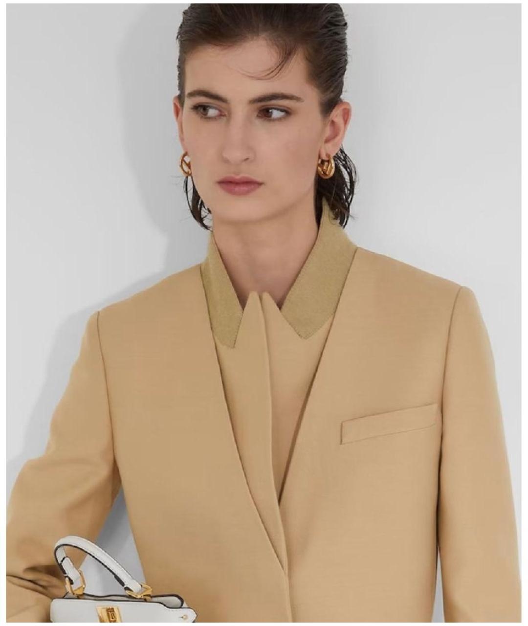 FENDI Золотые металлические серьги, фото 4