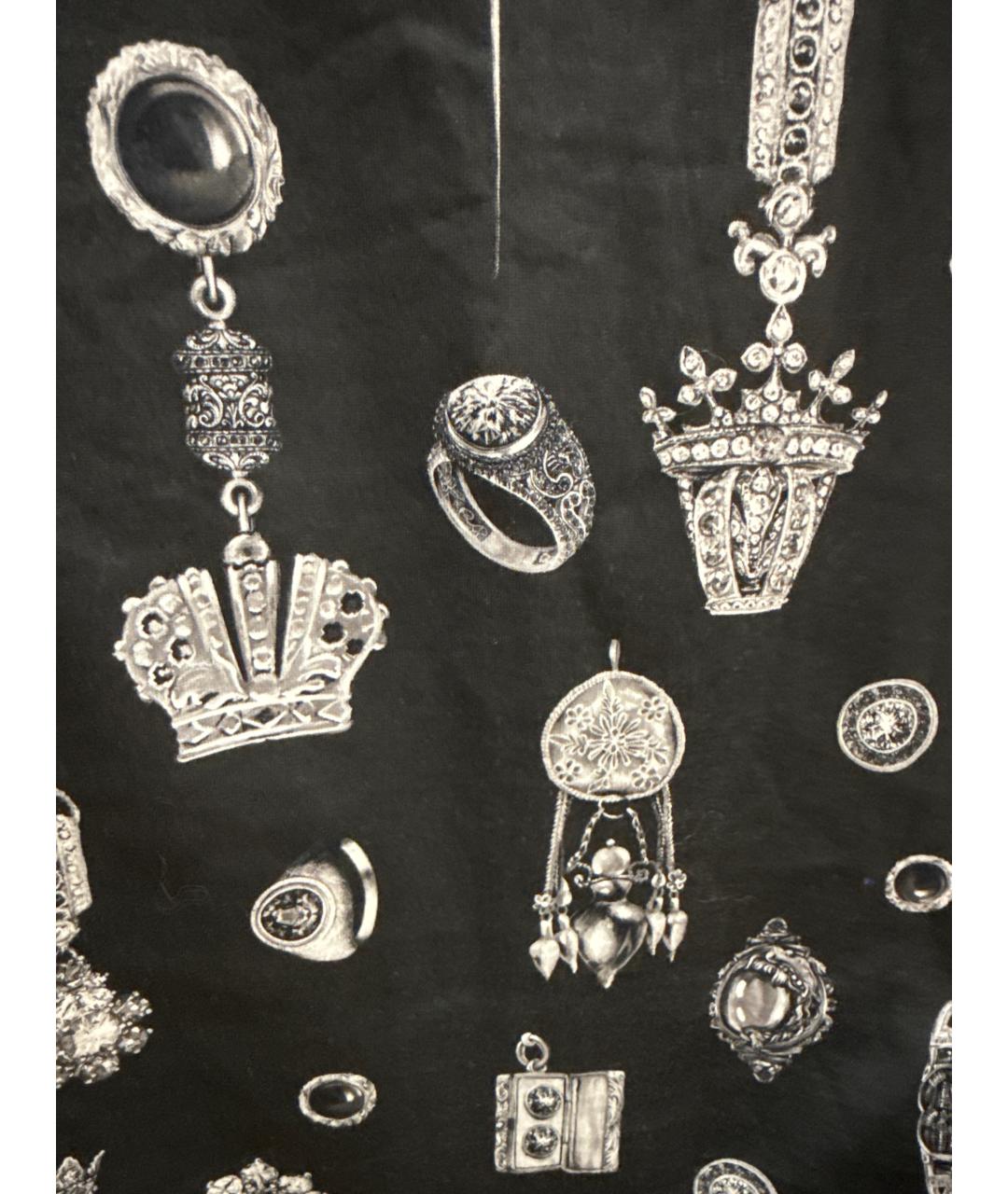 DOLCE&GABBANA Черная хлопковая футболка, фото 4