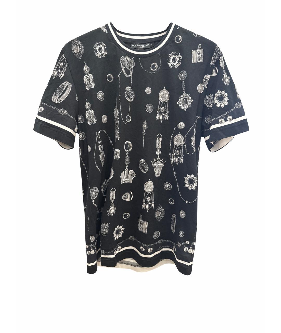 DOLCE&GABBANA Черная хлопковая футболка, фото 1