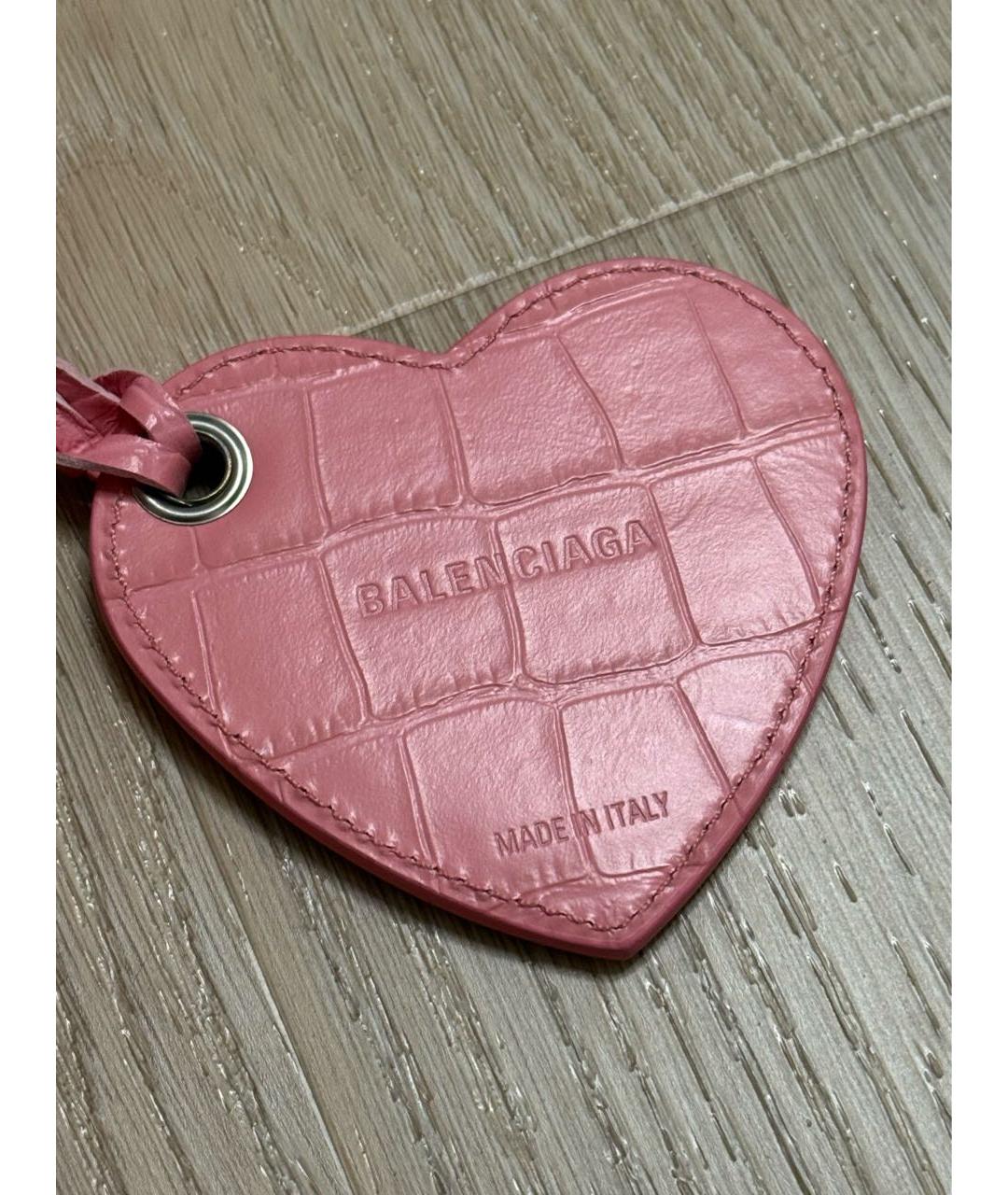 BALENCIAGA Коралловая кожаная сумка с короткими ручками, фото 6