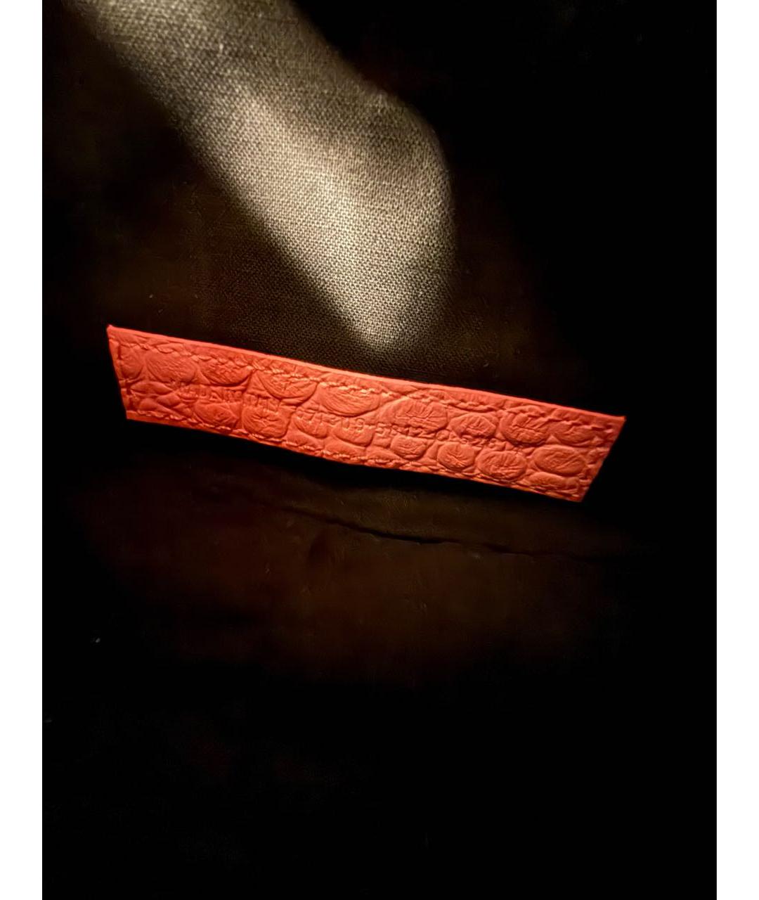 BALENCIAGA Коралловая кожаная сумка с короткими ручками, фото 5