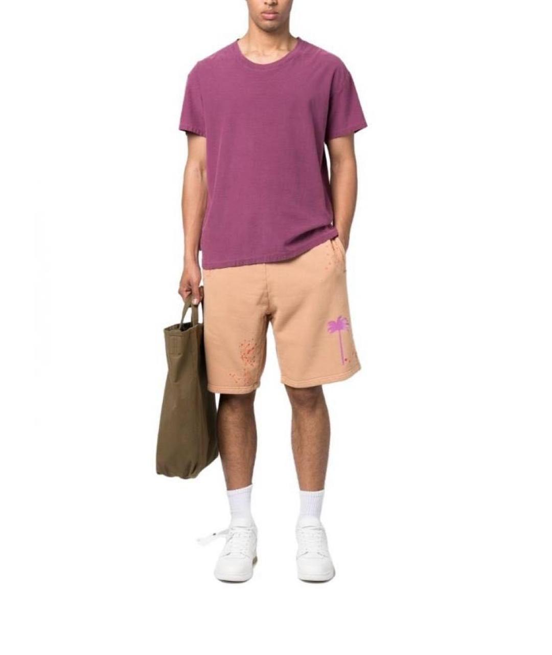 PALM ANGELS Оранжевое хлопковые шорты, фото 3