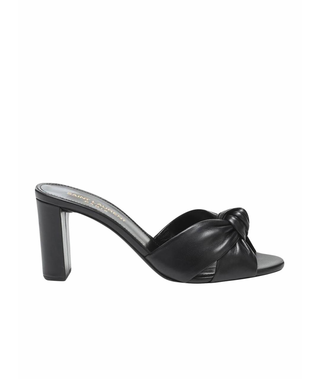SAINT LAURENT Черные кожаные туфли, фото 3