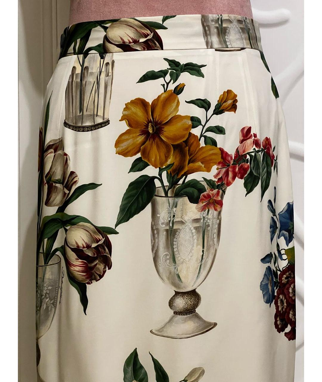 DOLCE&GABBANA Мульти вискозная юбка миди, фото 5