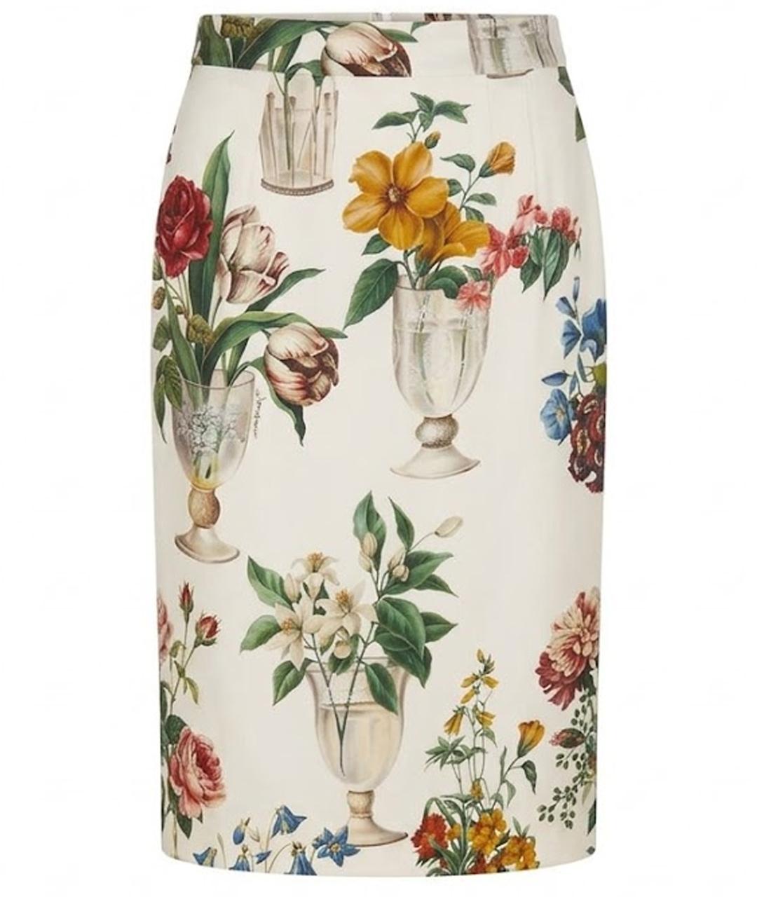 DOLCE&GABBANA Мульти вискозная юбка миди, фото 1