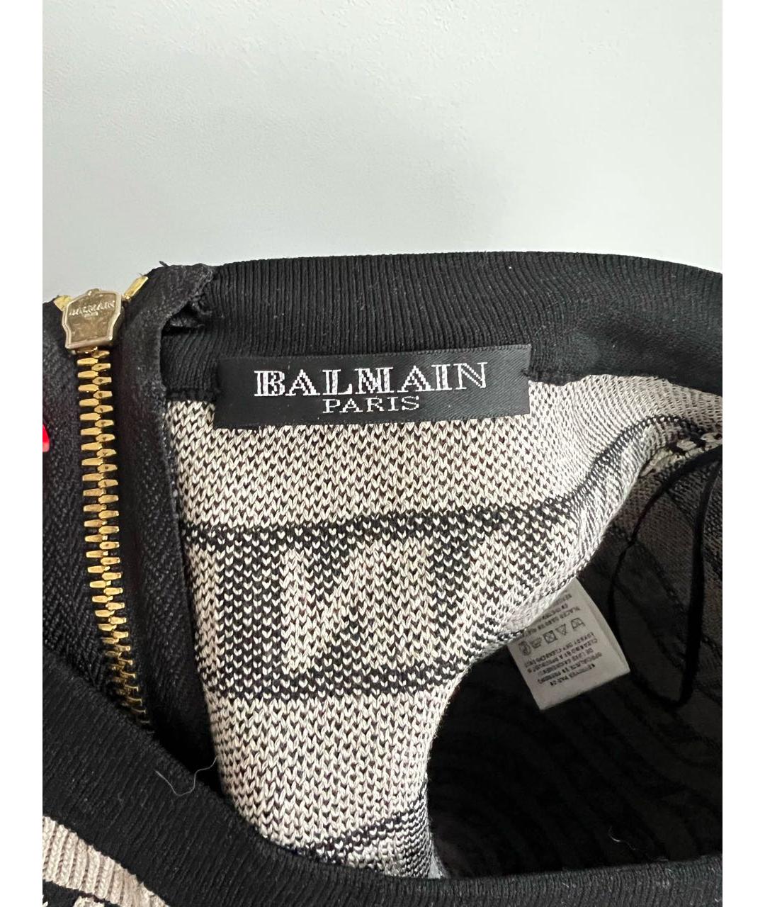 BALMAIN Бежевая вискозная юбка мини, фото 4