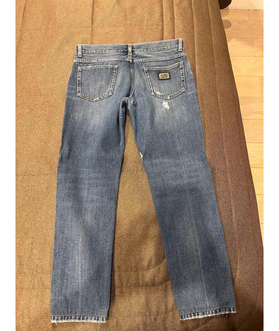 DOLCE&GABBANA Синие хлопковые джинсы, фото 2