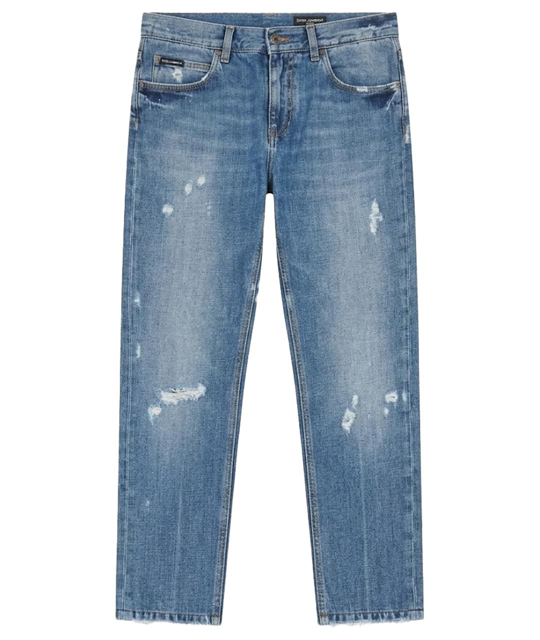 DOLCE&GABBANA Синие хлопковые джинсы, фото 1