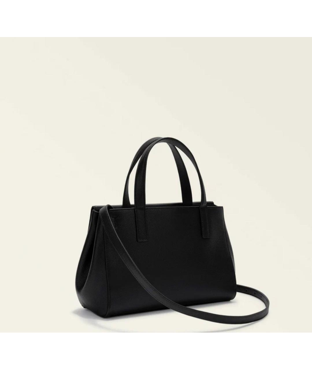 FURLA Черная кожаная сумка с короткими ручками, фото 3