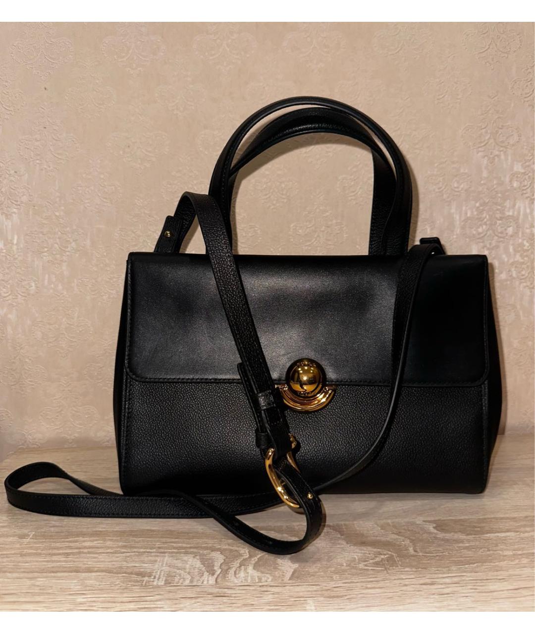 FURLA Черная кожаная сумка с короткими ручками, фото 6