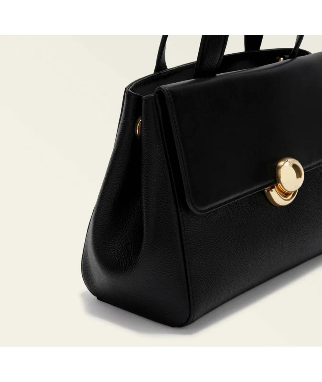 FURLA Черная кожаная сумка с короткими ручками, фото 2