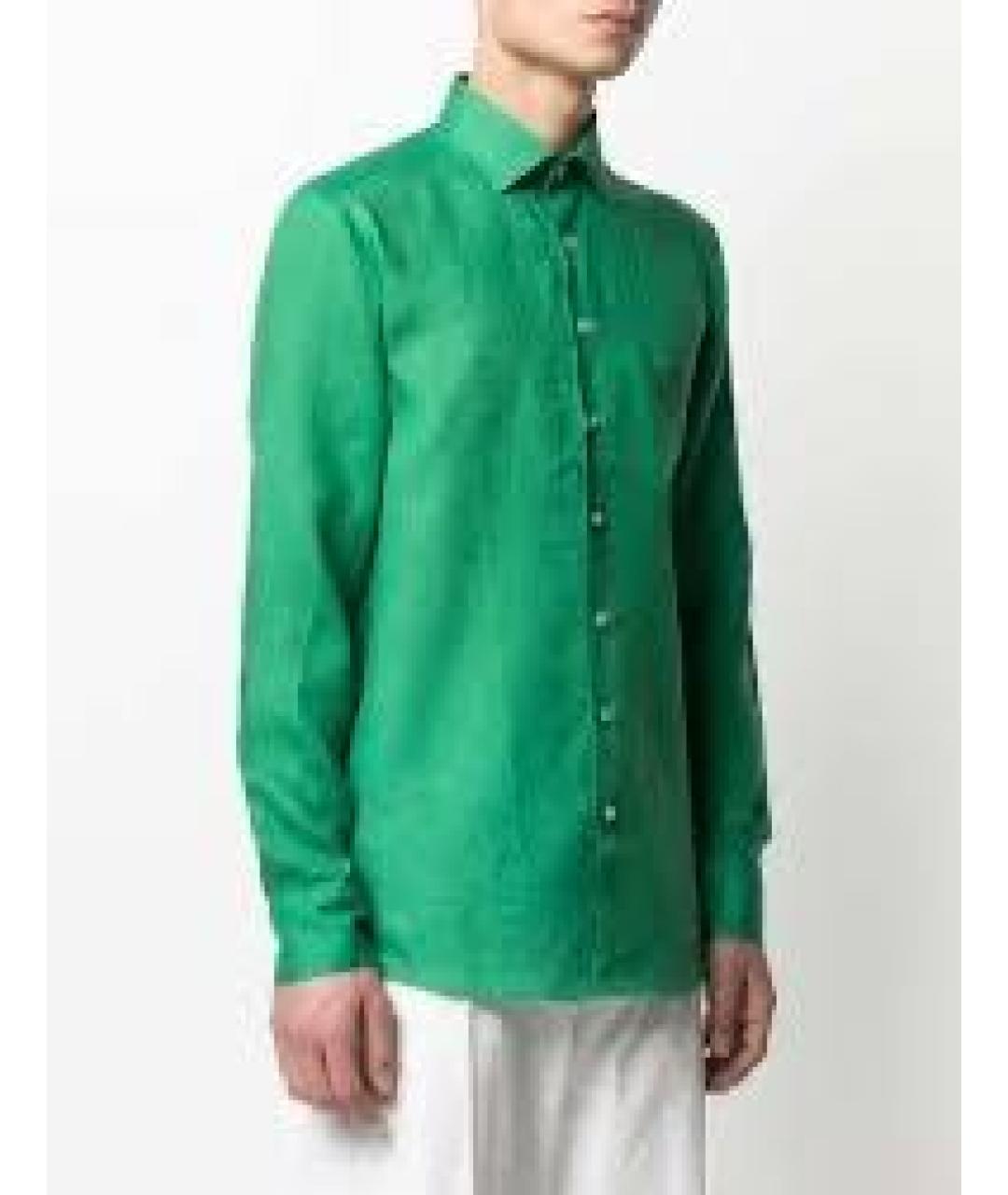 ETRO Зеленая льняная кэжуал рубашка, фото 2