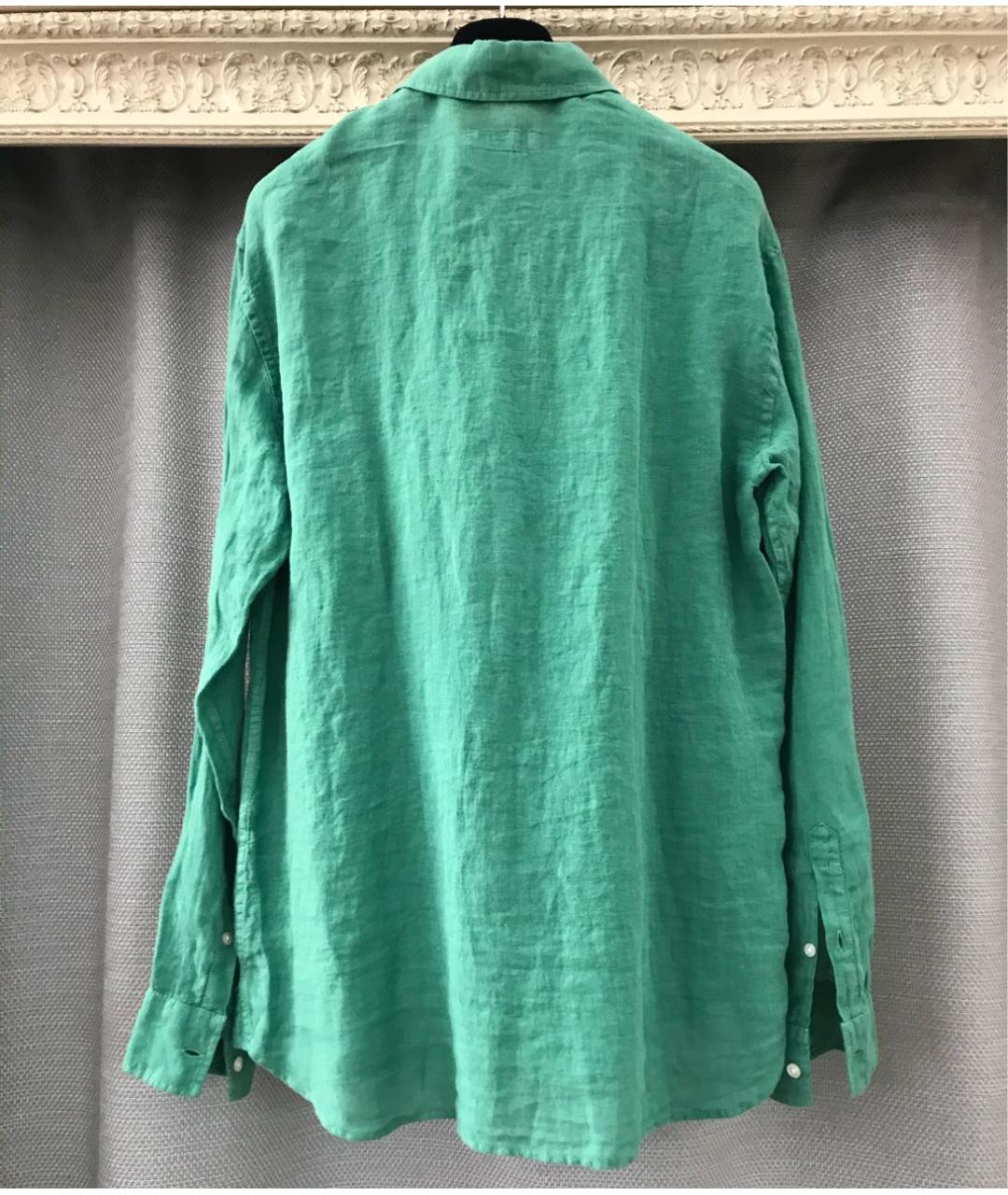 ETRO Зеленая льняная кэжуал рубашка, фото 6