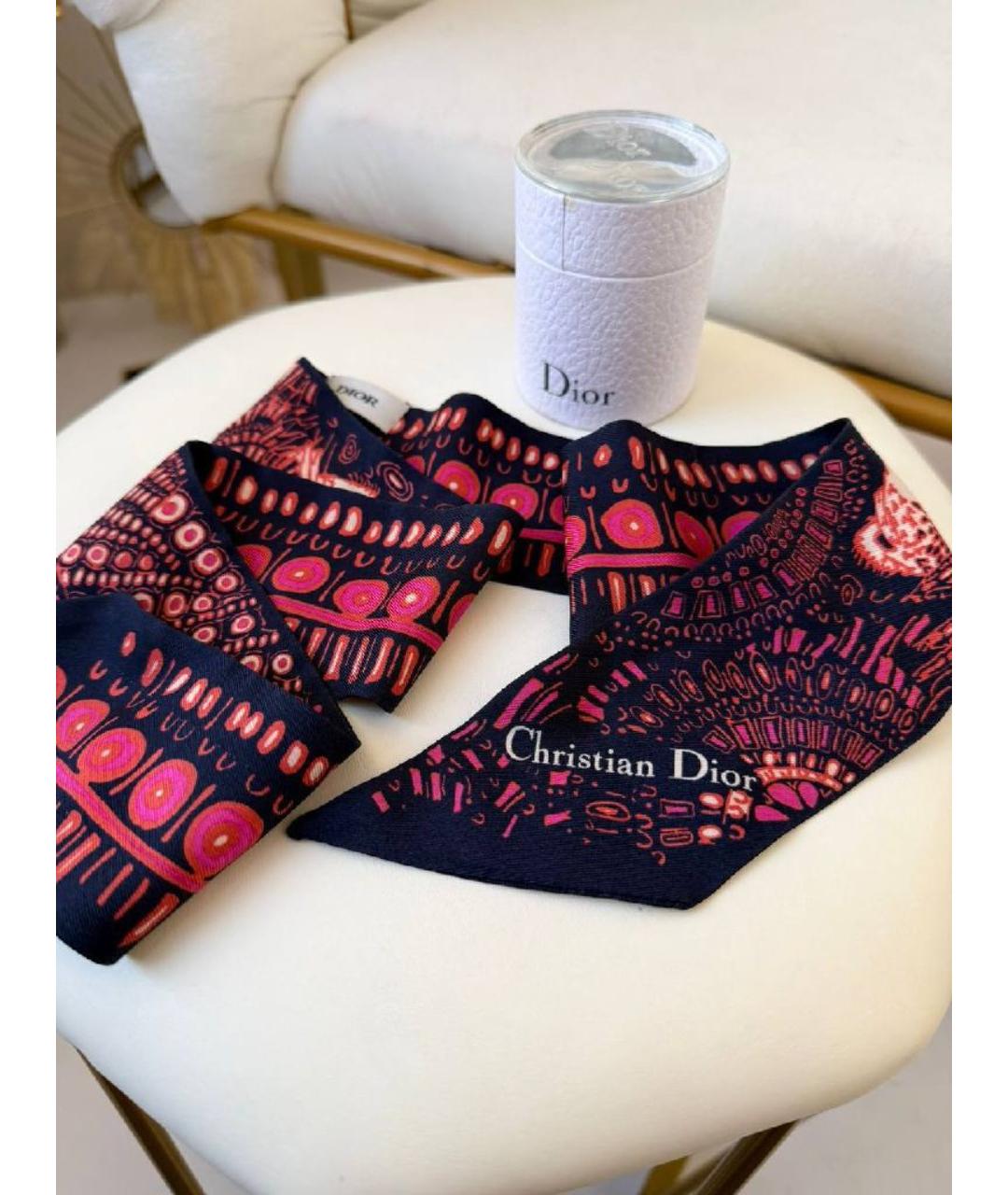 CHRISTIAN DIOR Мульти шелковый платок, фото 6