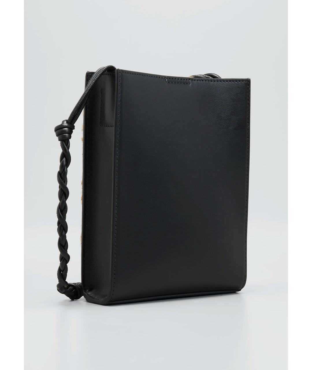 JIL SANDER Черная кожаная сумка через плечо, фото 2
