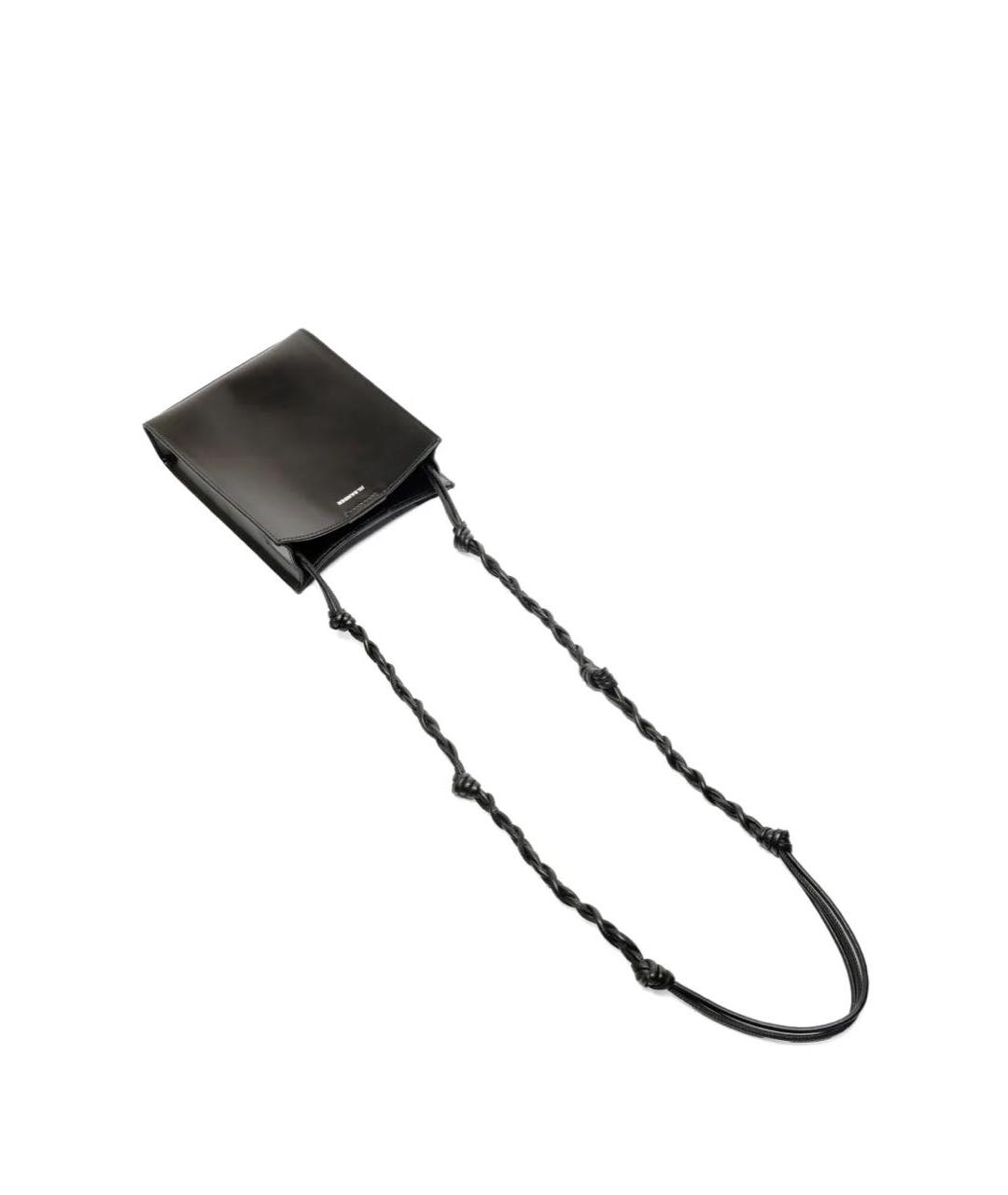 JIL SANDER Черная кожаная сумка через плечо, фото 4