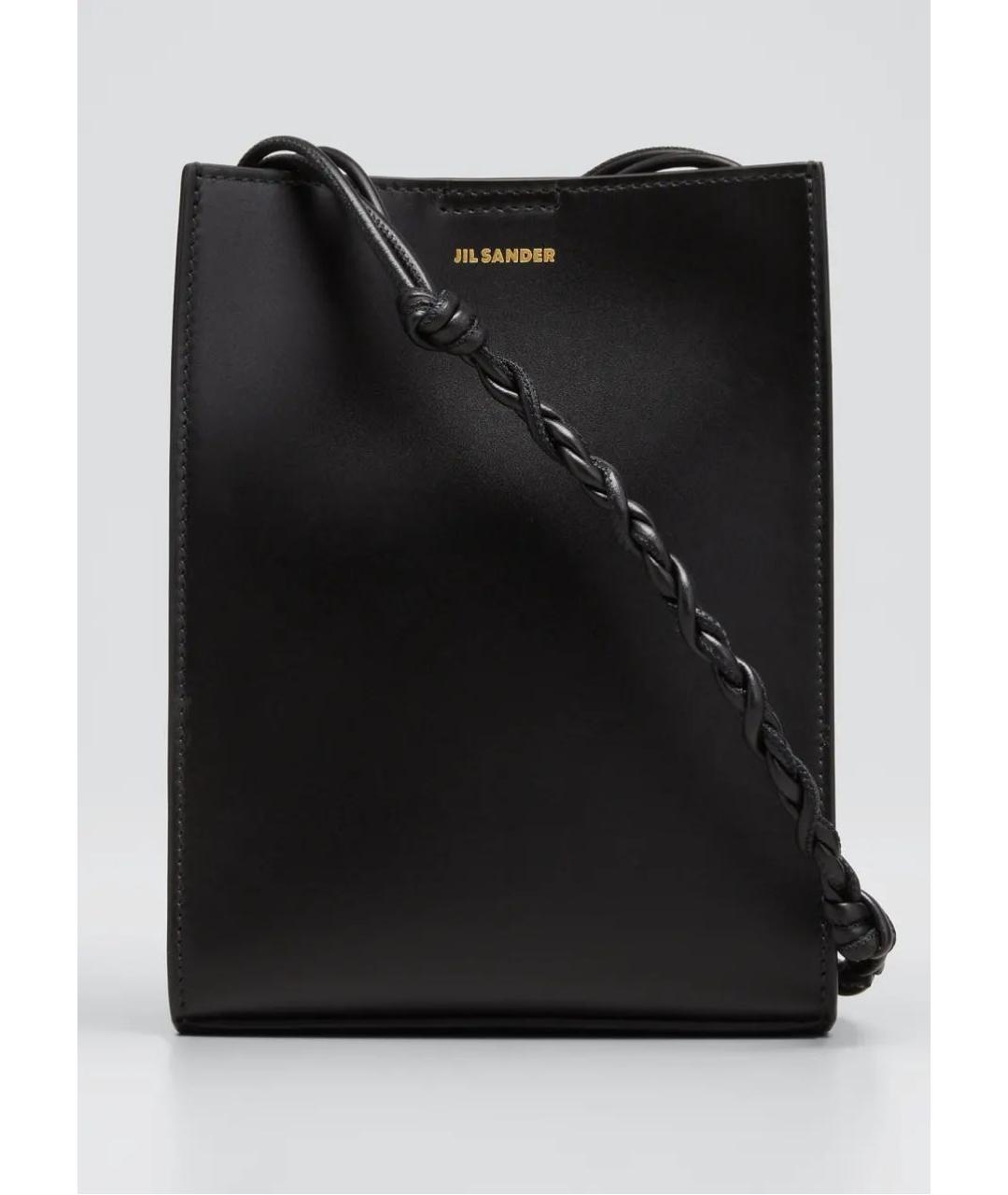 JIL SANDER Черная кожаная сумка через плечо, фото 5