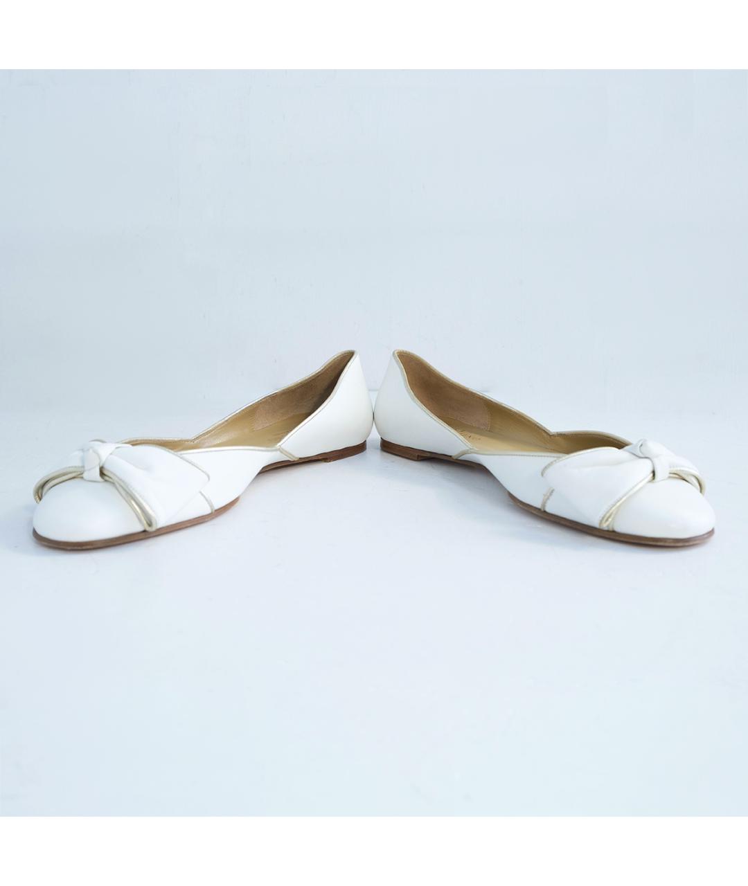 VALENTINO Белые кожаные балетки, фото 4