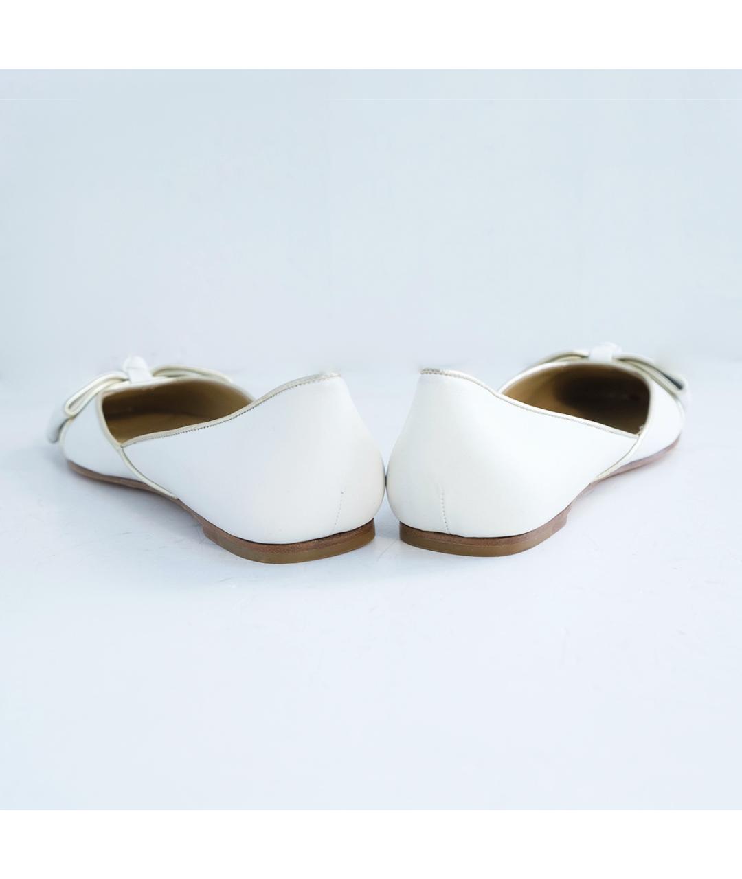 VALENTINO Белые кожаные балетки, фото 5