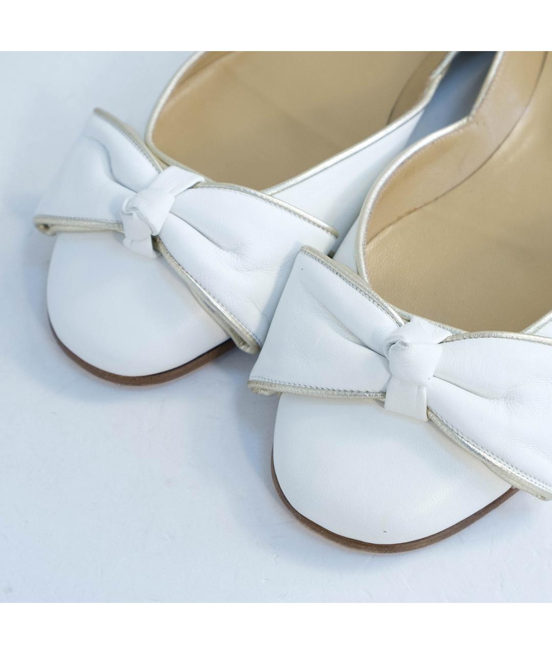 VALENTINO Белые кожаные балетки, фото 3