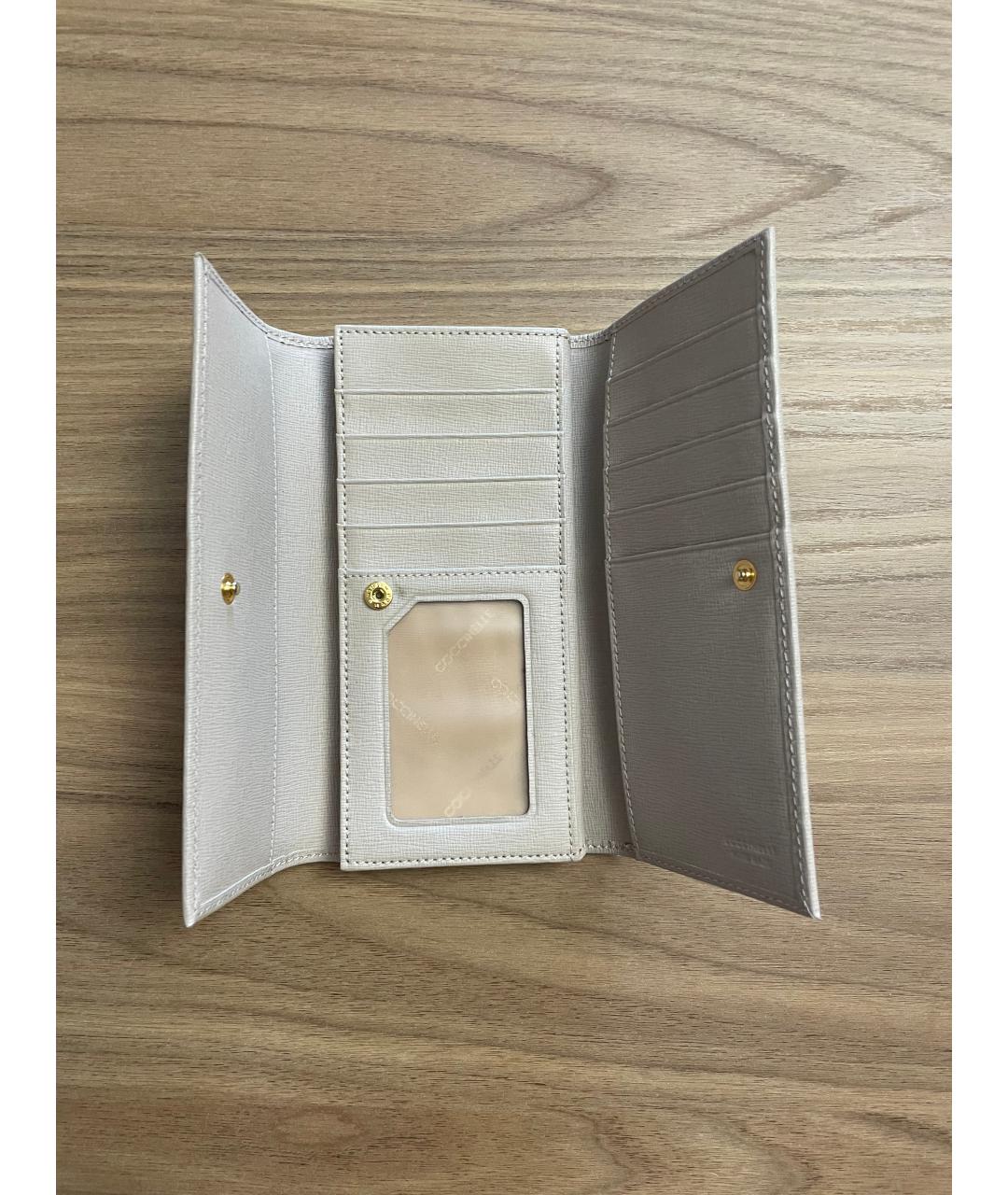 COCCINELLE Бежевый кожаный кошелек, фото 5