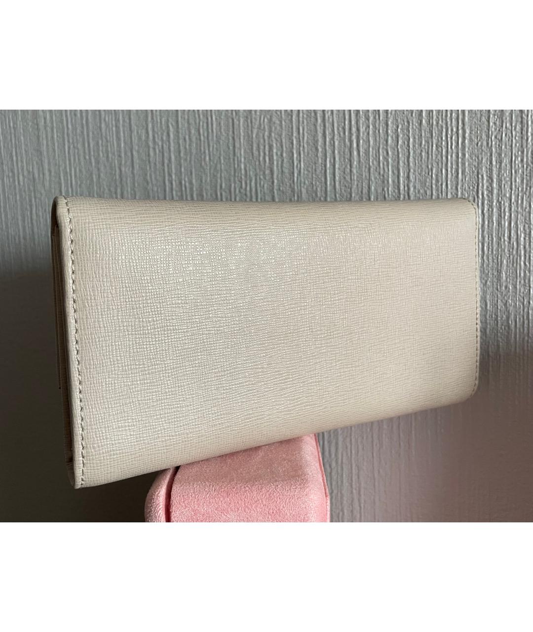 COCCINELLE Бежевый кожаный кошелек, фото 3