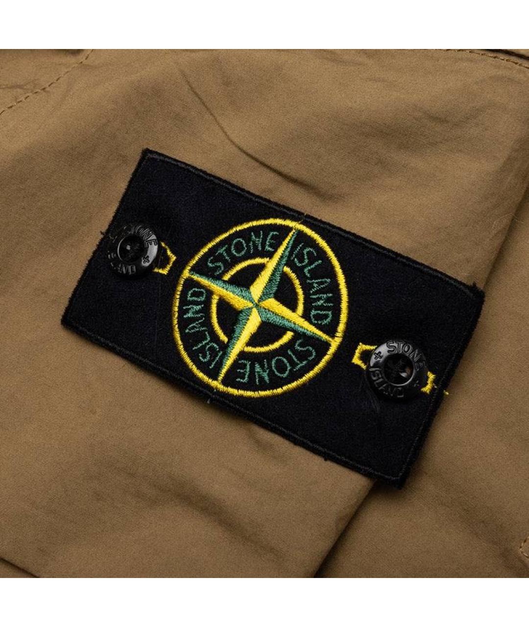 STONE ISLAND Коричневые хлопковые шорты, фото 2