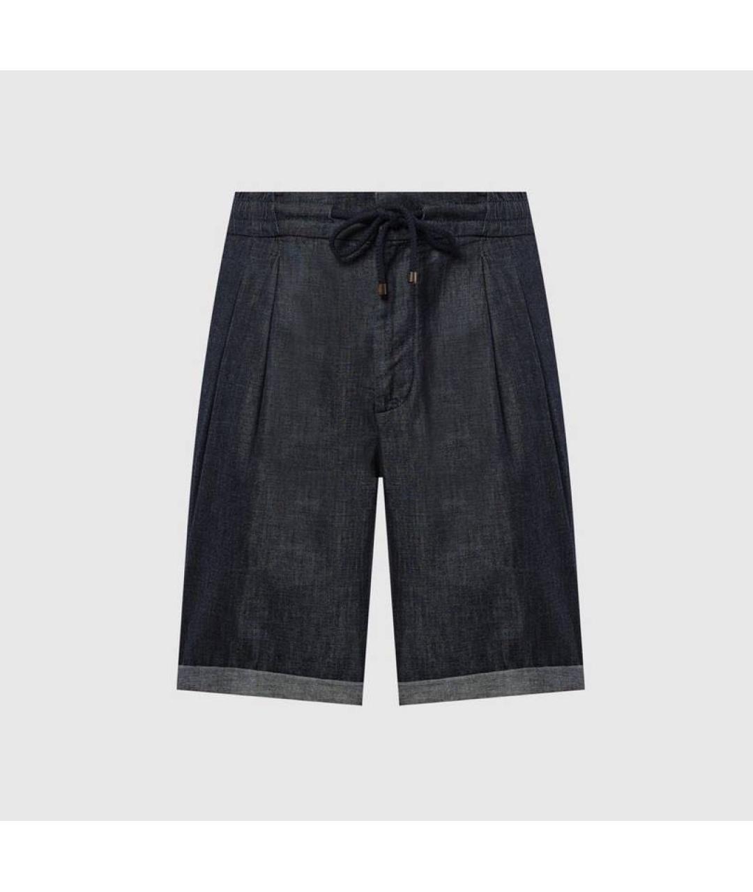 BRUNELLO CUCINELLI Темно-синие шорты, фото 3