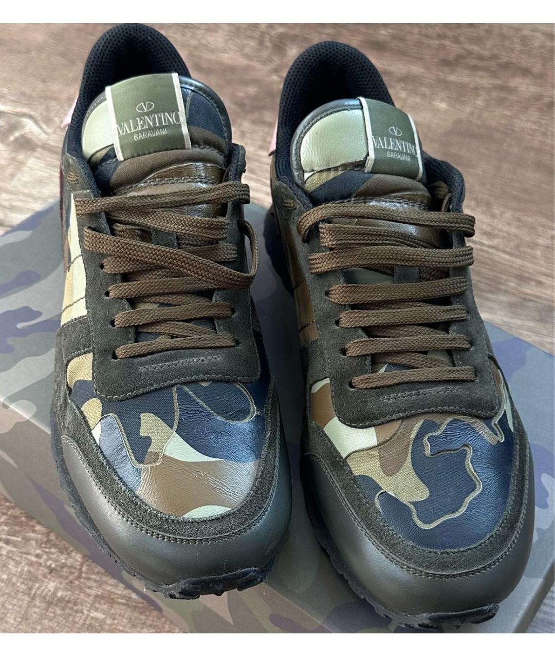 VALENTINO Хаки низкие кроссовки / кеды, фото 2
