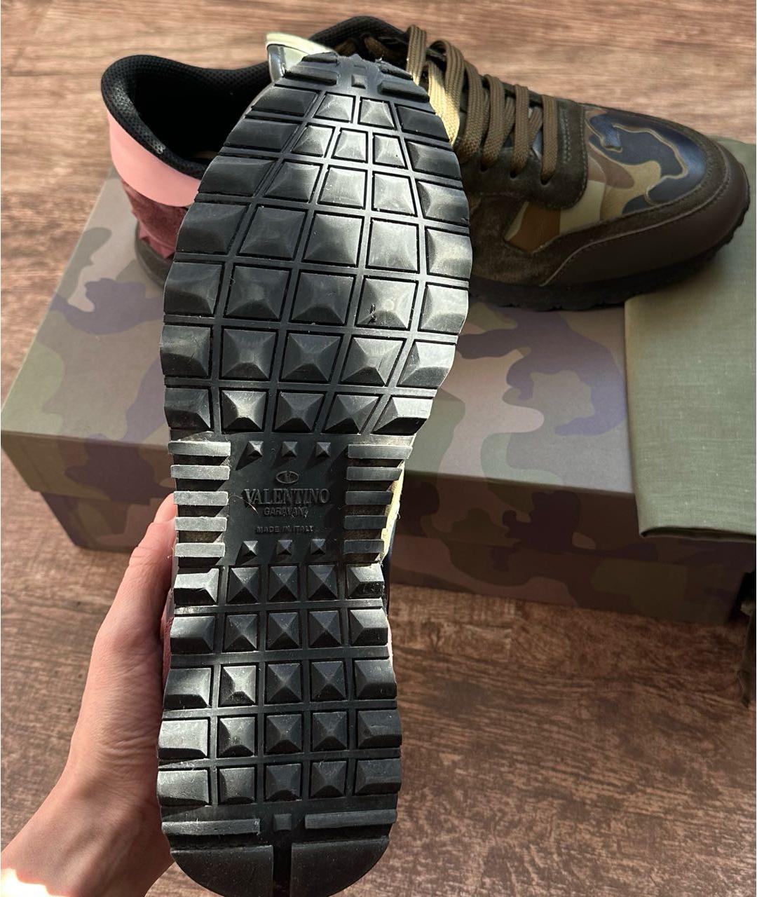 VALENTINO Хаки низкие кроссовки / кеды, фото 4