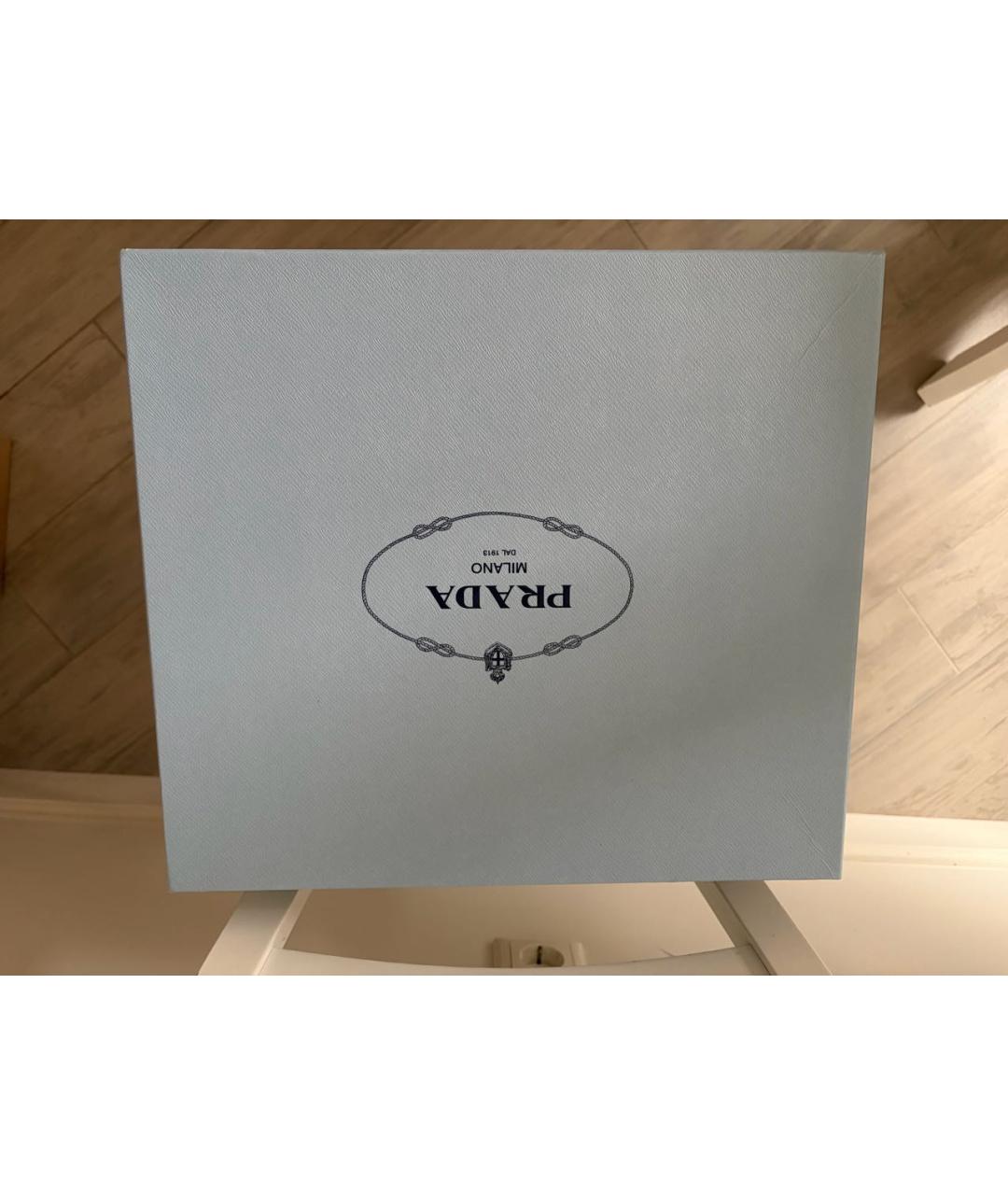 PRADA Коричневые кожаные ботинки, фото 5