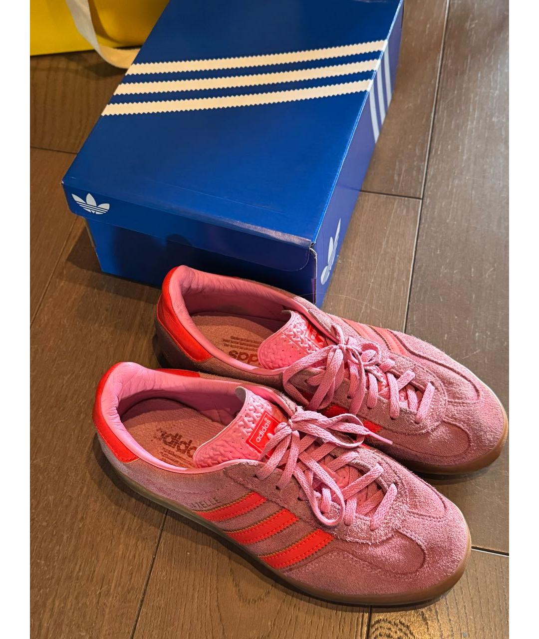 ADIDAS Розовые замшевые кроссовки, фото 7