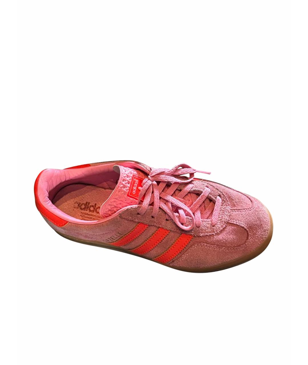 ADIDAS Розовые замшевые кроссовки, фото 1