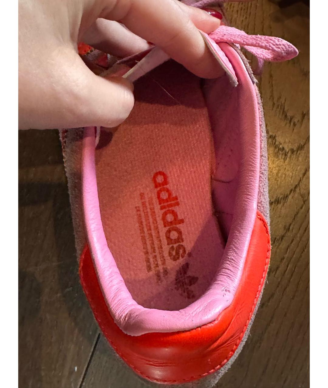 ADIDAS Розовые замшевые кроссовки, фото 4