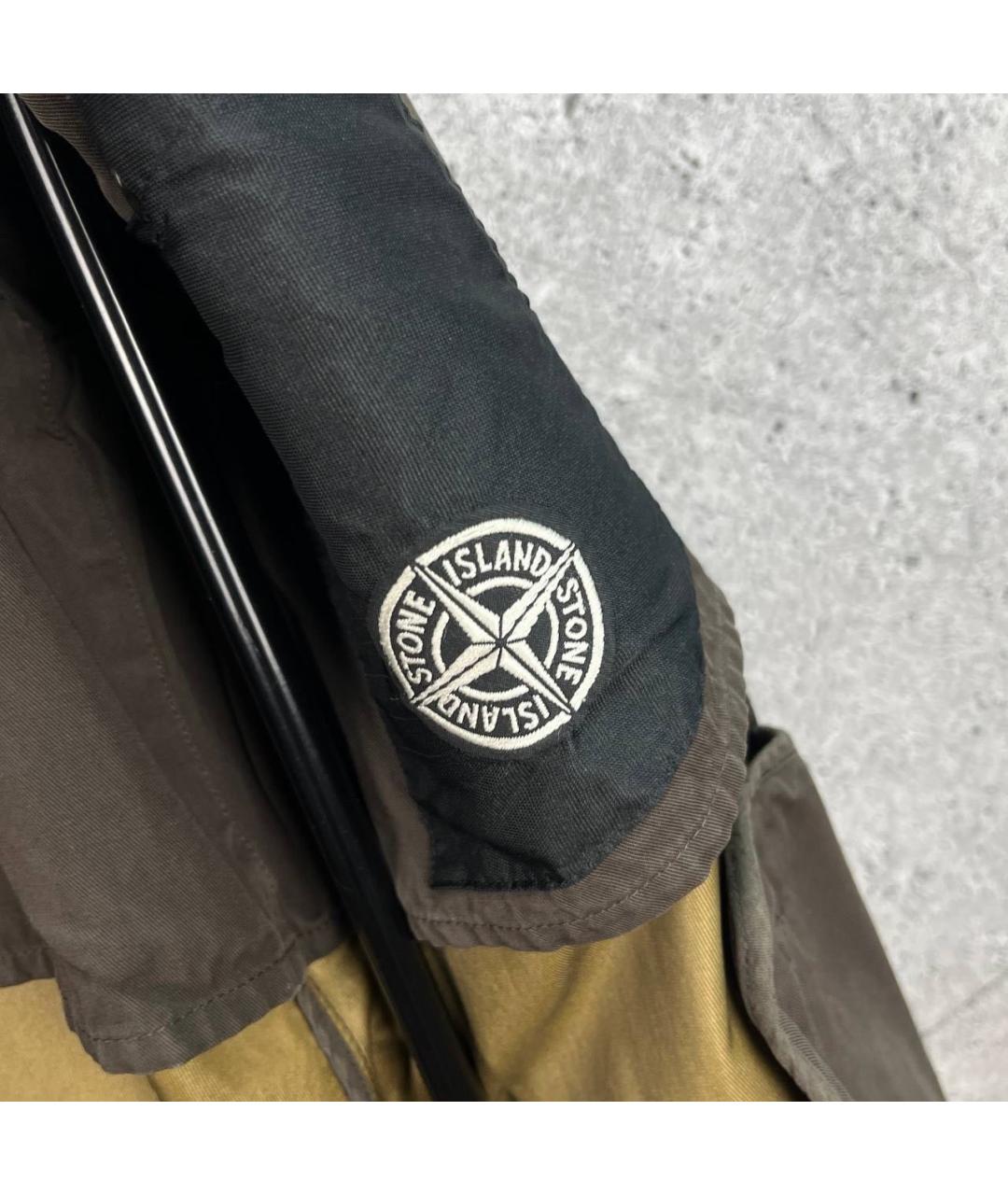 STONE ISLAND Коричневый хлопковый тренч / плащ, фото 7