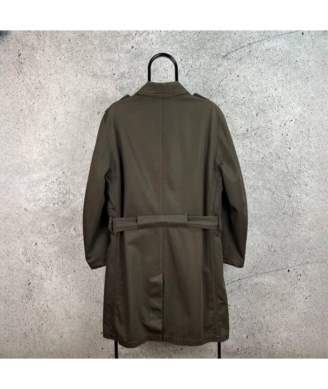 STONE ISLAND Коричневый хлопковый тренч / плащ, фото 3