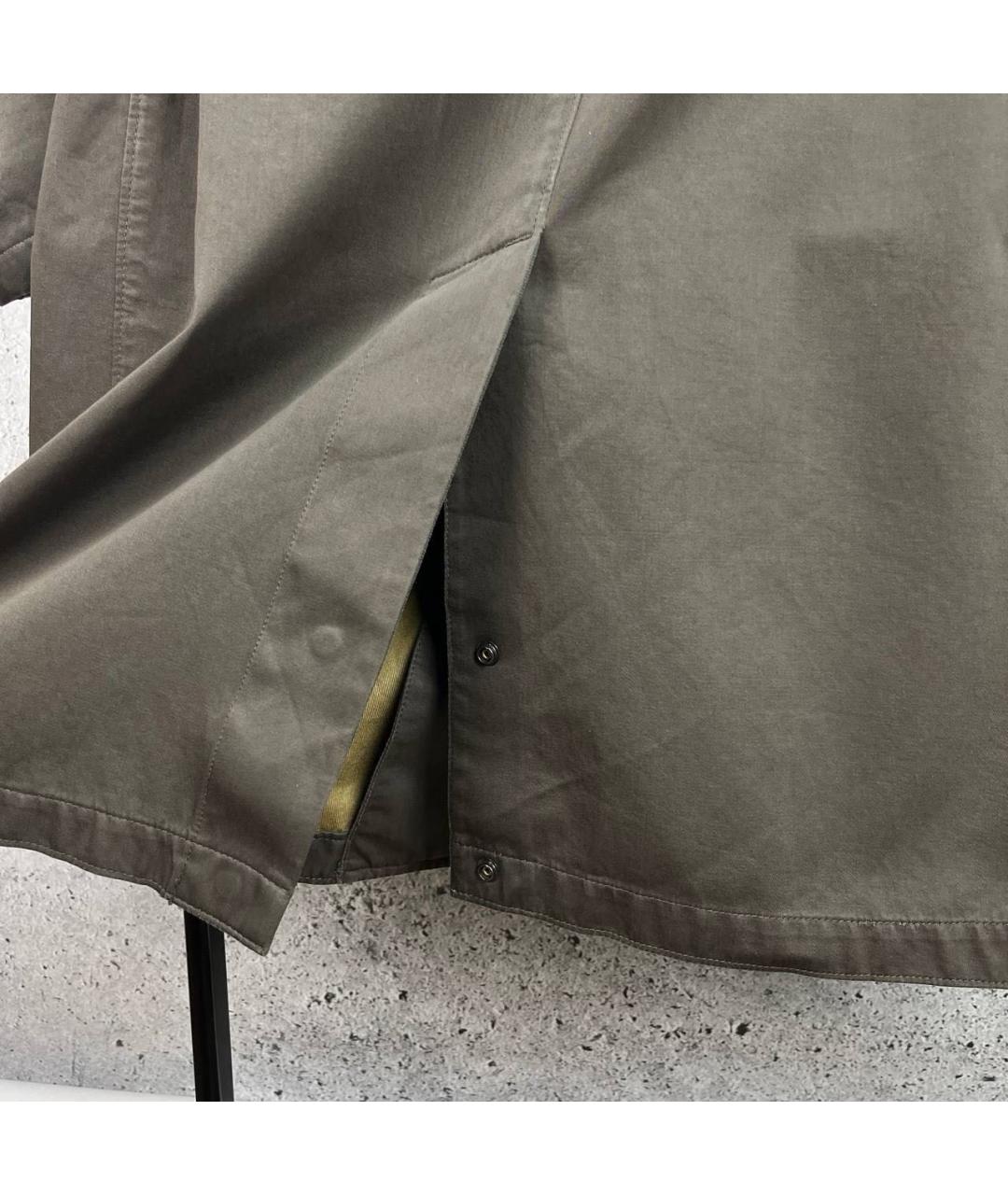 STONE ISLAND Коричневый хлопковый тренч / плащ, фото 8